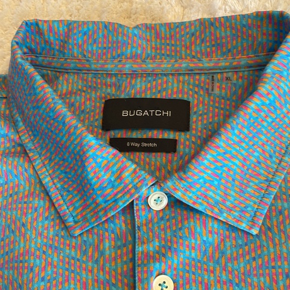 Bugatchi Short Sleeve Golf Jersey Size XL - Picture 3 of 4